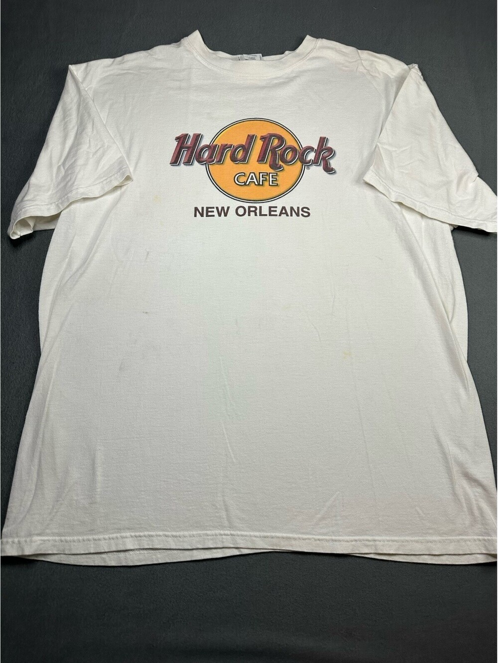 90s vintage Hard Rock Cafe New Orleans Graphic White T-Shirt L single stitch